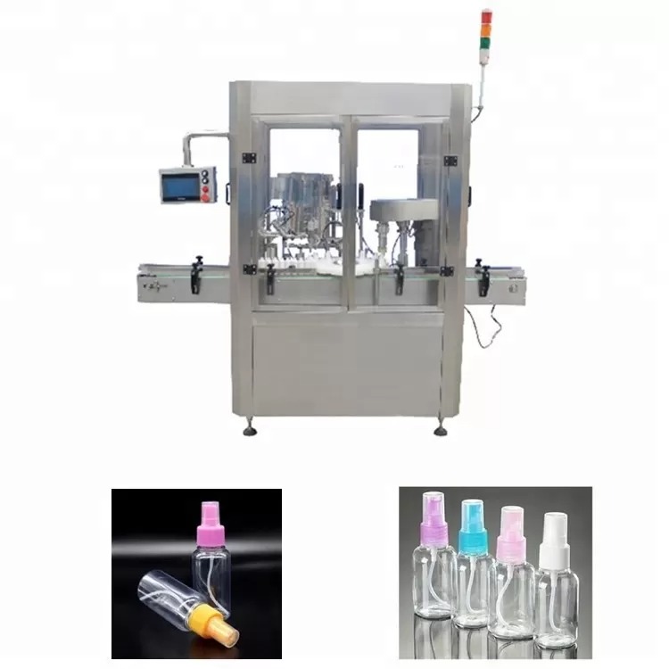Máquina de llenado de perfumes con sistema de control PLC