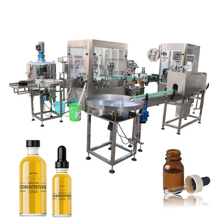 Máquina tapadora de llenado de botellas de tintura e-líquido de aceite esencial de 30 ml con tanque de mezcla