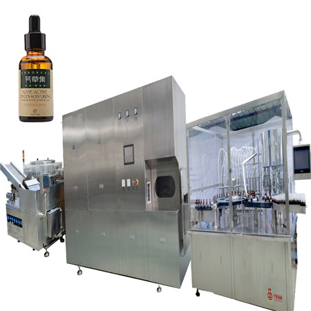 Línea automática de máquina de llenado de aceite esencial líquido máquina de llenado y tapado de botellas de vidrio líquido línea de llenado de spray prefume