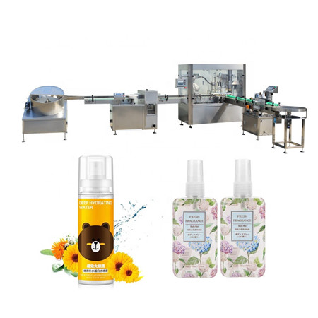 Línea de llenado de botellas de vidrio de aceite de perfume, máquina tapadora de llenado de viales de vidrio de 10 ml