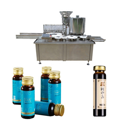 Línea automática de producción de perfumes, máquina de llenado y taponado de botellas de vidrio en spray con 4 cabezales de llenado